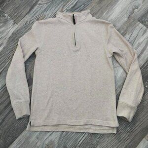 Crewcuts Cream Pullover 1/4 Zipper Knitted Long-sleeve Shirt Boy Size 8/9